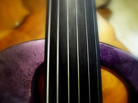Električna violina sa 6 žica, detalj grifplatne od napred